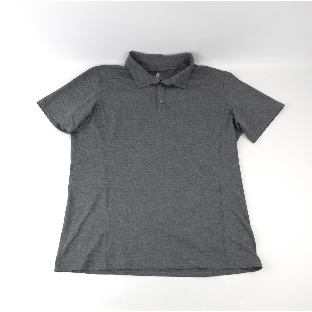 Kuhl Polo Shirt Carbon Gray Cotton Men's Medium